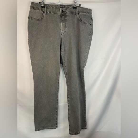 Chico's Denim - Chicos gray jeans with spandex and a little bling! Womens size 2.